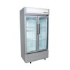 Premium Levella Premium Levella 18 cu. ft. Commercial Display Refrigerator Two Glass Door Merchandiser in Silver PRN185DX